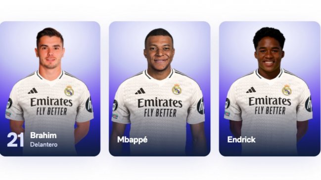   Kylian Mbappé y Endrick fueron incluidos como jugadores de Real Madrid 