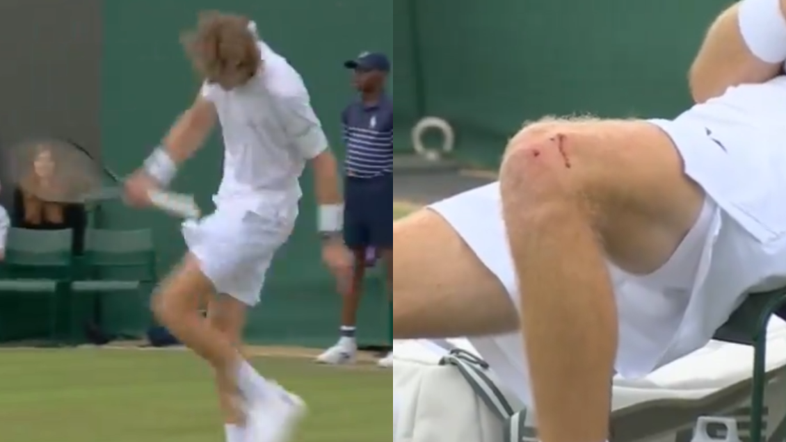 [VIDEO] El minuto de furia de Andrey Rublev en su debut y despedida de Wimbledon