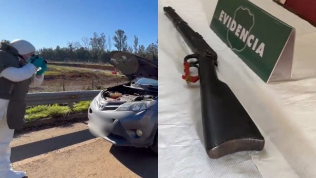 Ercilla: Operativo por el robo de un vehículo dejó un detenido e incautación de armamento