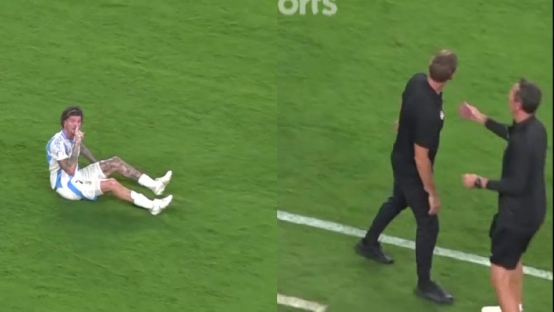 [VIDEO] El tenso cruce de Rodrigo de Paul con el técnico de Canadá en la semifinal
