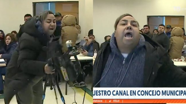 Equipo de Canal 13 fue agredido en Municipalidad de Lo Espejo