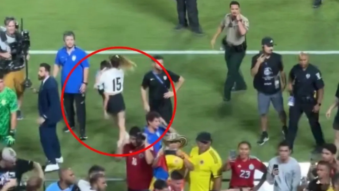[VIDEO] Esposa de Valverde debió escapar con su hijo en brazos tras agresiones en Copa América