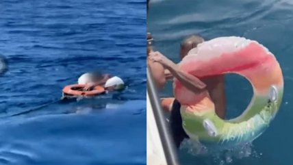   Se quedó dormido sobre un flotador en el mar y quedó a la deriva durante 19 horas 