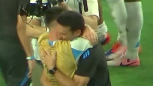   [VIDEO] El emocionante abrazo de Messi y Scaloni tras ganar la final de Copa América 