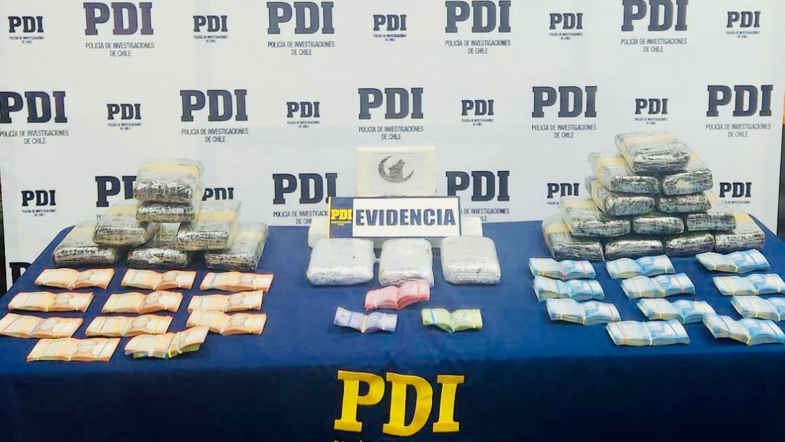 PDI detuvo a siete personas y decomisó millonario cargamento de droga en Arica