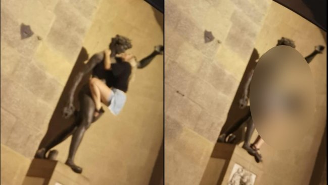   Turista causa indignación al realizar poses sexuales con estatua de dios romano en Italia 