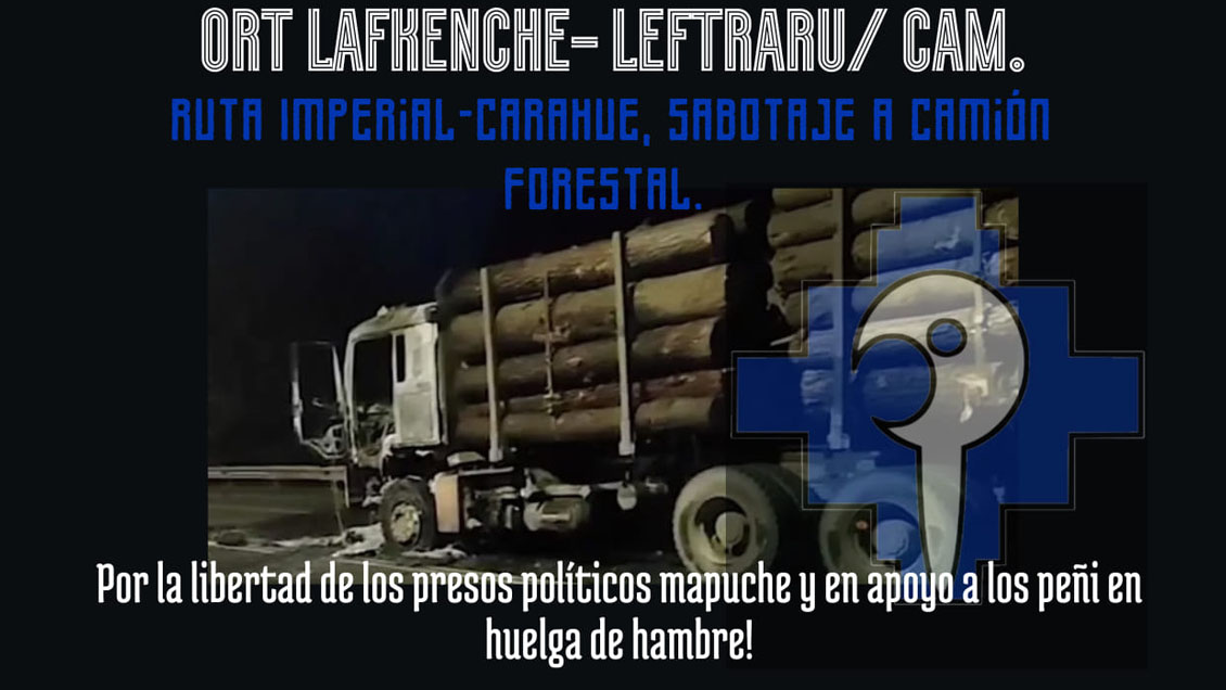 Orgánica de la CAM reivindicó nuevo ataque incendiario en La Araucanía