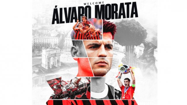   AC Milan oficializó el fichaje de Alvaro Morata 