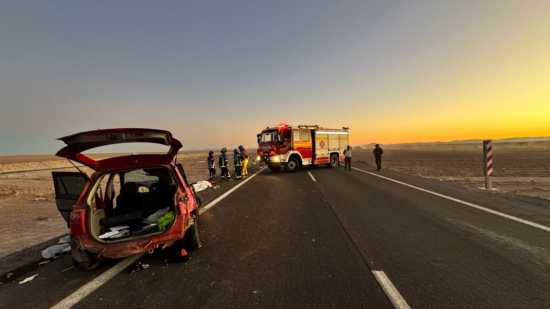 Dos personas murieron en accidente de tránsito en la Ruta 5 en Tarapacá