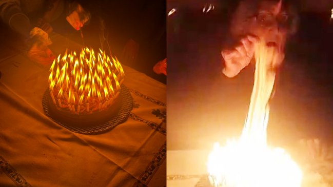  Celebraron el cumpleaños de su abuela con 95 velas y fue un caos: 