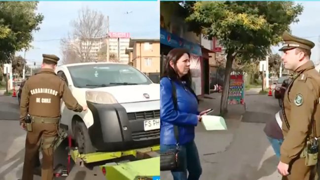   Mujer logró convencer a Carabineros para revertir sanción: Querían llevarse el vehículo 