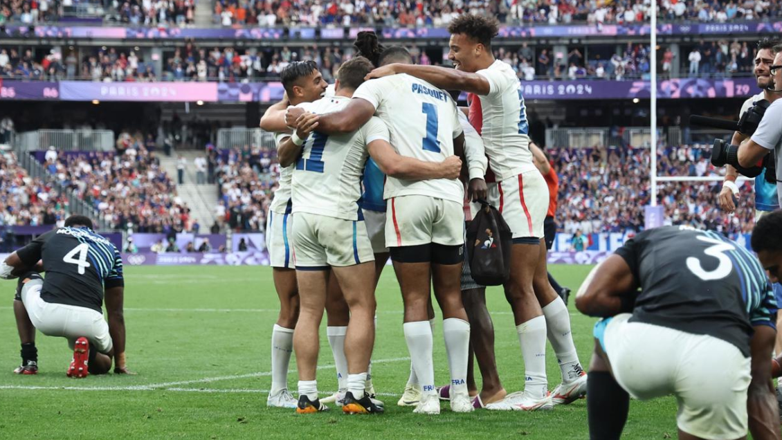 El local Francia cosechó su primer oro en París 2024 a costa de Fiji en el rugby