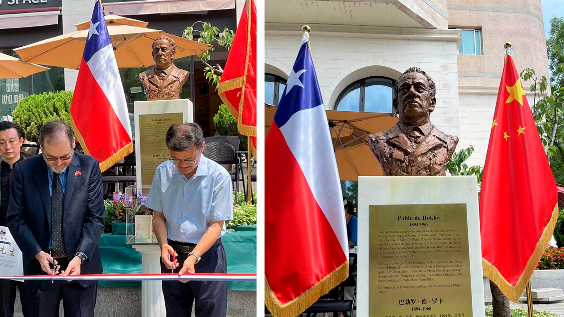 Beijing inauguró un busto del poeta chileno Pablo de Rokha