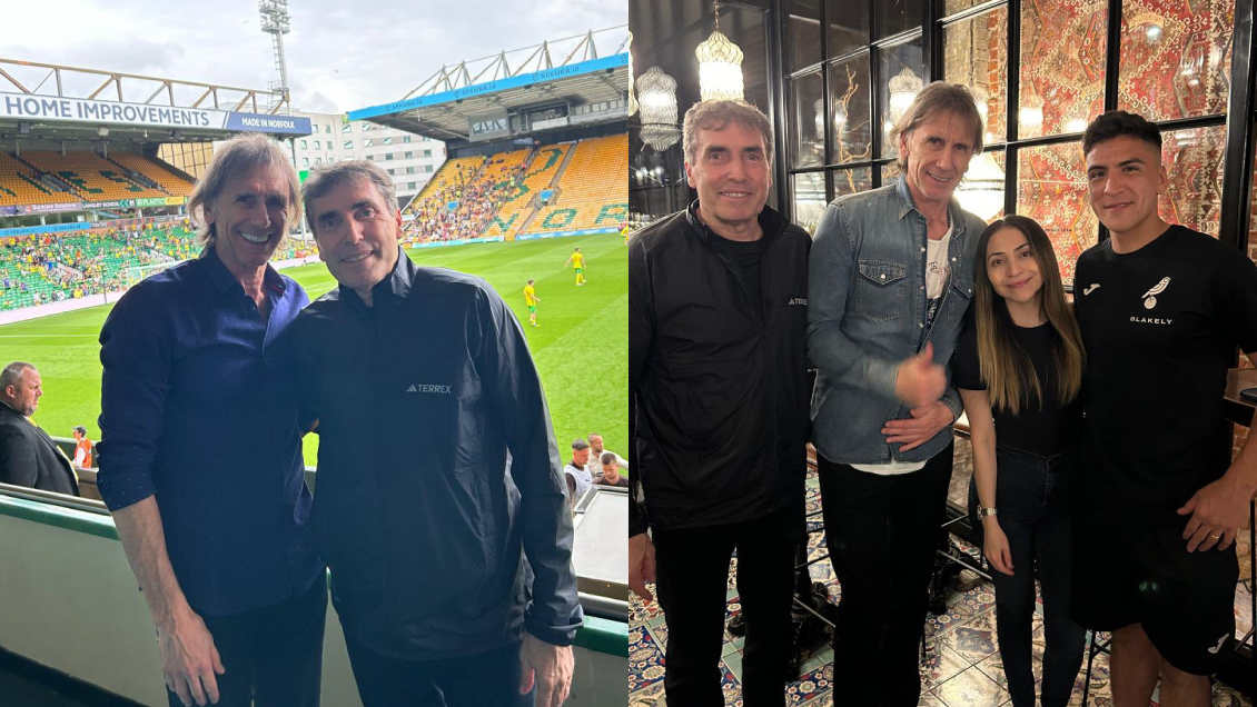 Gareca viajó a Inglaterra para ver el partido de Marcelino Núñez con Norwich