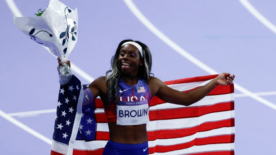 Brittany Brown le dedicó su medalla a mujeres que sufren endometriosis