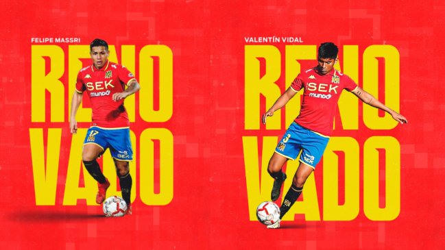 Unión Española renovó contratos de los canteranos Valentín Vidal y Felipe Massri