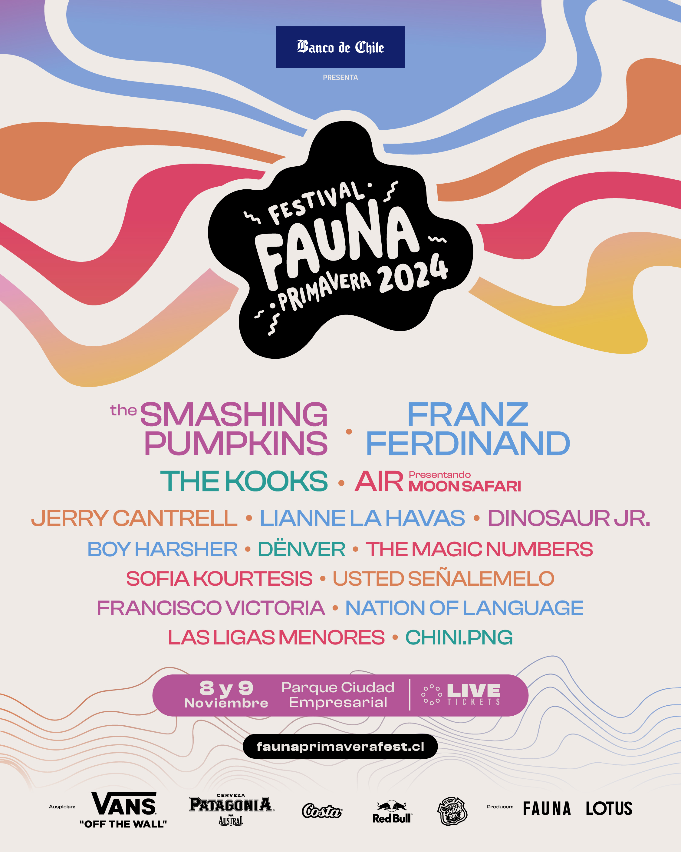 Smashing Pumpkins y Franz Ferdinand encabezan el cartel de Fauna Primavera 2024