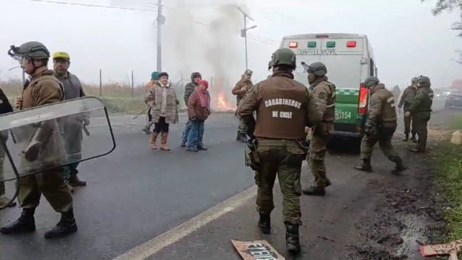 Dos personas fueron detenidas en La Araucanía durante protestas por cortes de luz