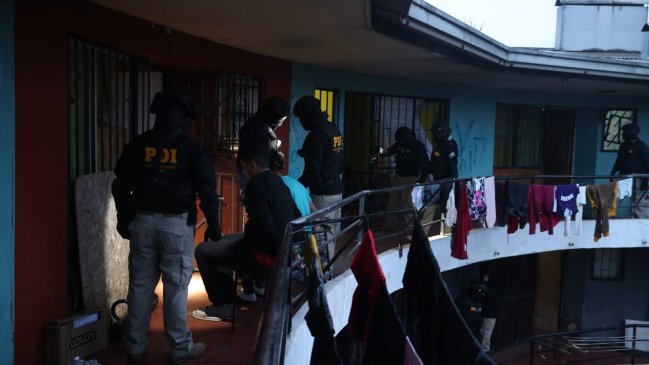 Megaoperativo PDI desbarató célula del Tren de Aragua en Valparaíso