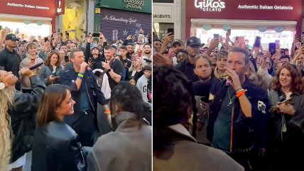   Chris Martin sorprende a fanáticos en calle de Dublín 