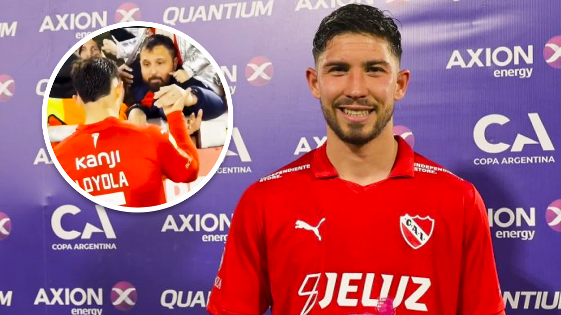 [VIDEO] Felipe Loyola regaló su short a un hincha tras el empate de Independiente y River