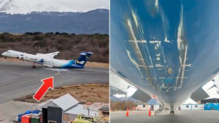   Avión tocó la pista mientras aterrizaba en Puerto Williams 