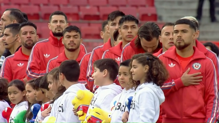   Así sonó el himno de Chile en el Nacional antes de enfrentar a Bolivia 