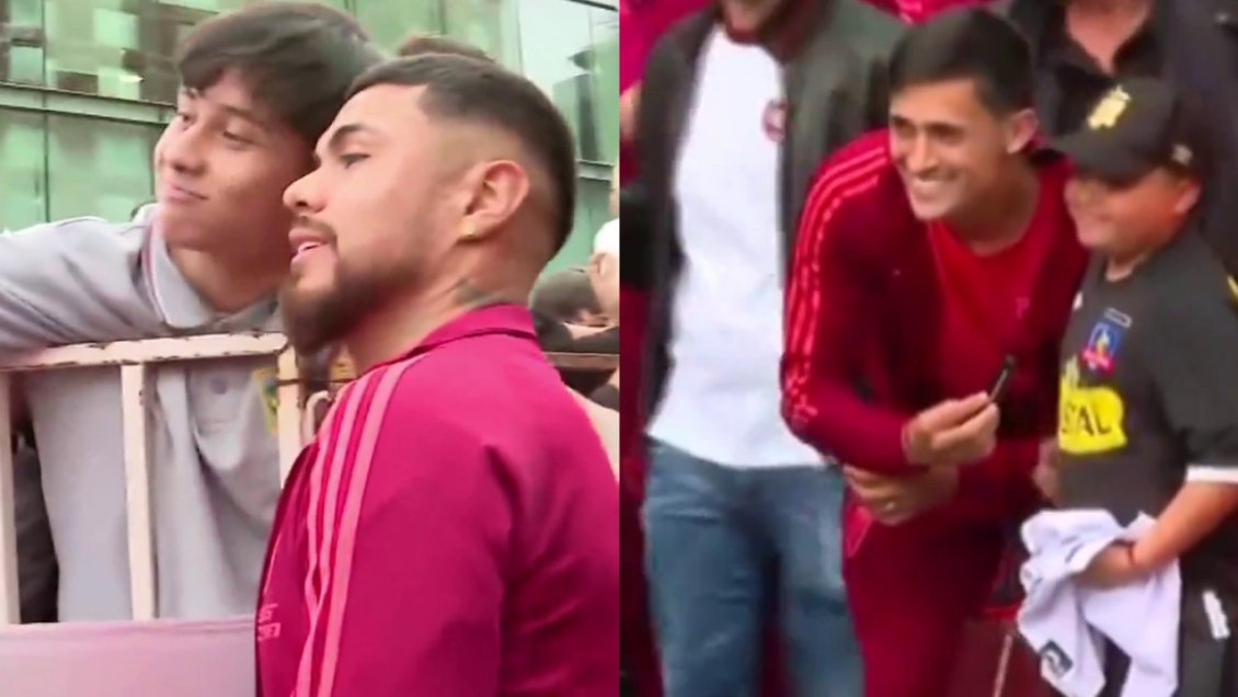 [VIDEOS] Díaz y Solari compartieron con hinchas en la llegada de River Plate a Santiago