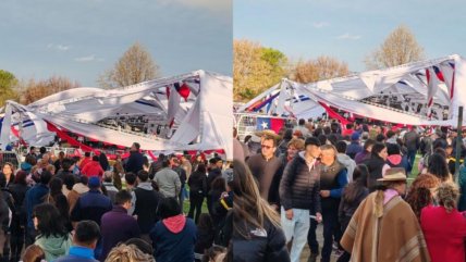 Carpa de la Fiesta de la Chilenidad de San Javier se derribó tras fuertes vientos