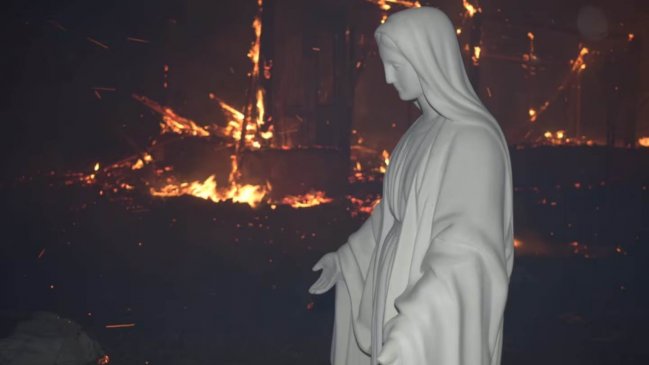 Imagen de la Virgen quedó intacta tras incendio en una iglesia en Argentina