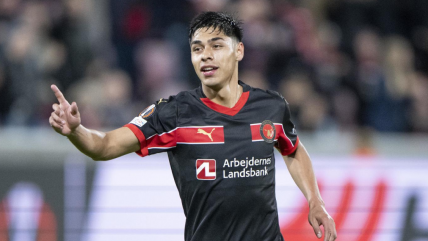   Darío Osorio debutó por Europa League con un golazo en el empate de Midtjylland 