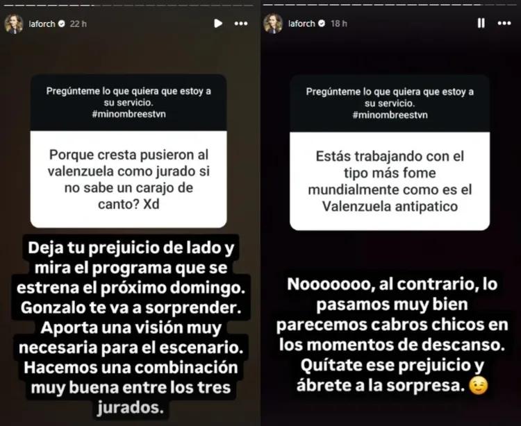 Amaya Forch defendió a Gonzalo Valenzuela de críticas por "Mi nombre es