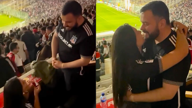 [VIDEO] Le pidieron matrimonio tras remontada de Colo Colo ante Audax Italiano