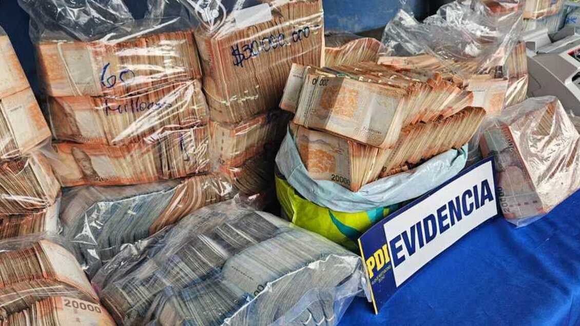 Incautan más de mil millones de pesos en efectivo a narcotraficantes de Concepción