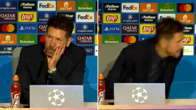 [VIDEO] Tenso momento: Diego Simeone abandonó molesto la conferencia de Atlético de Madrid