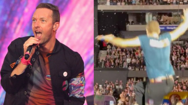 A lo Olivia Rodrigo: Chris Martin sufrió caída durante concierto de Coldplay en Australia