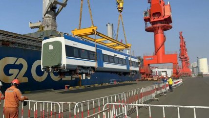 Nuevos carros para el Biotren iniciaron su viaje desde el puerto chino de Qingdao