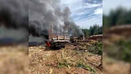   Maquinaria y vehículos quemados en nuevo ataque a faena forestal en La Araucanía 