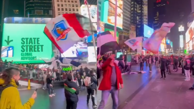 [VIDEO] Hinchas de Colo Colo festejaron el campeonato en Times Square
