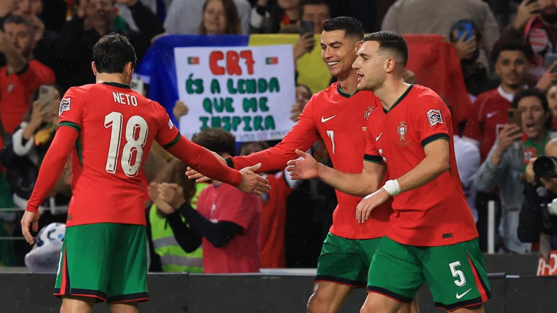 [VIDEO] Cristiano Ronaldo definió de chilena y alcanzó 910 goles en su carrera