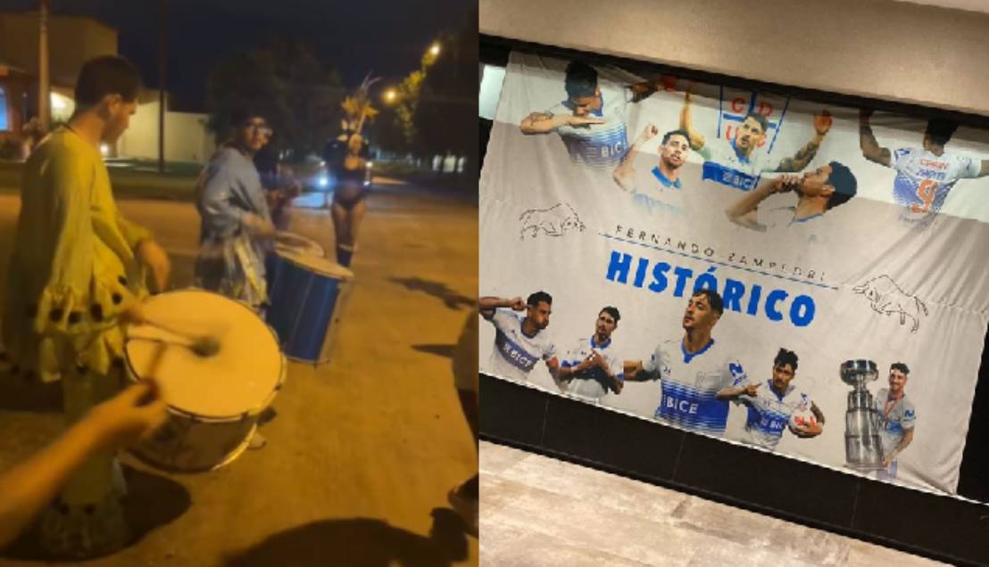 [VIDEO] Zampedri fue recibido con batucada, bailarines y lienzos en Argentina