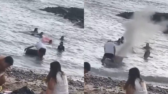 Hombre apagó parrilla en plena playa de Iquique e indignó a redes sociales