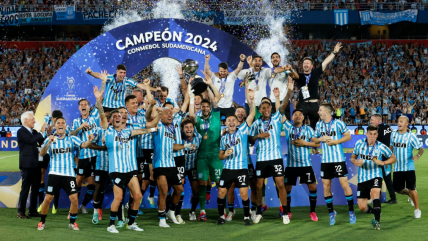   Gabriel Arias gritó campeón con Racing tras vencer a Cruzeiro y ganar la Copa Sudamericana 2024 