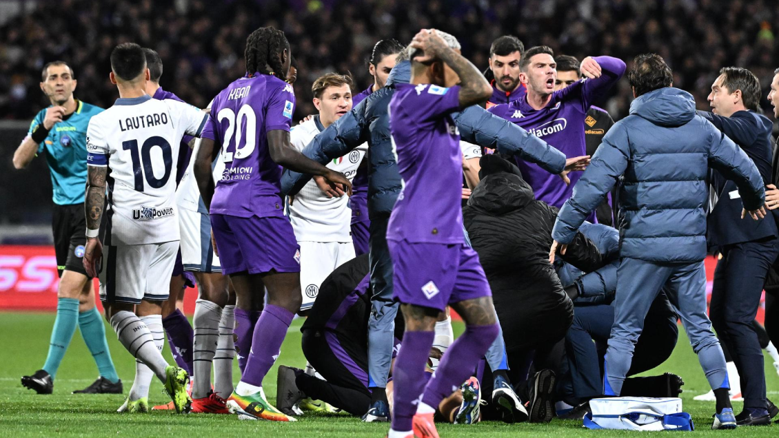Partido de Fiorentina e Inter fue suspendido por desmayo de Edoardo Bove