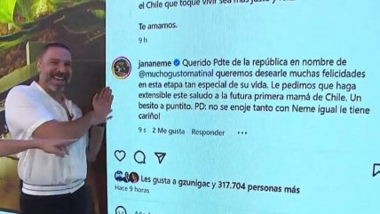   Neme criticó duramente por no felicitar al Presidente Boric por su paternidad 