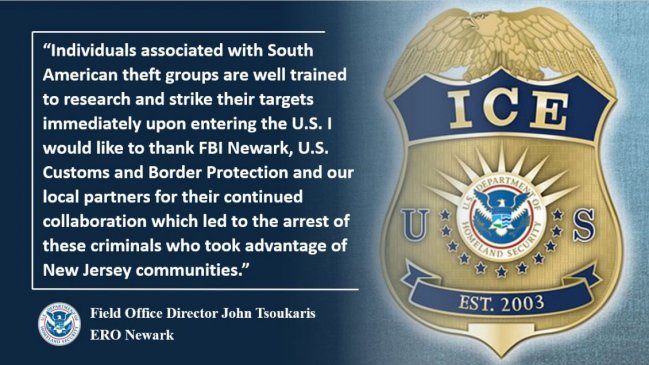 Por asaltos: Diez chilenos fueron detenidos en aeropuerto de Nueva Jersey