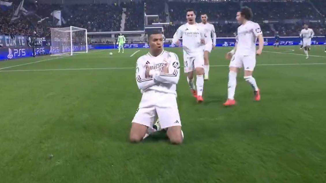 [VIDEO] Kylian Mbappé apareció en Champions con el 1-0 de Real Madrid ante Atalanta