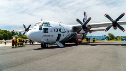  Gobierno recibió avión Hércules C-130 para combatir incendios forestales  