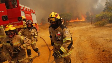 Alerta roja para Los Álamos por incendio forestal que amenaza a viviendas