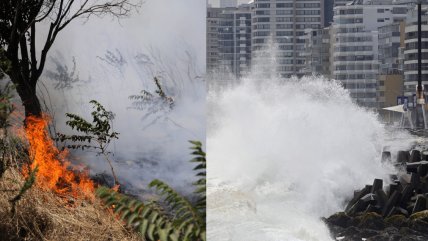 Marejadas e incendios mantienen en alerta al país este fin de año